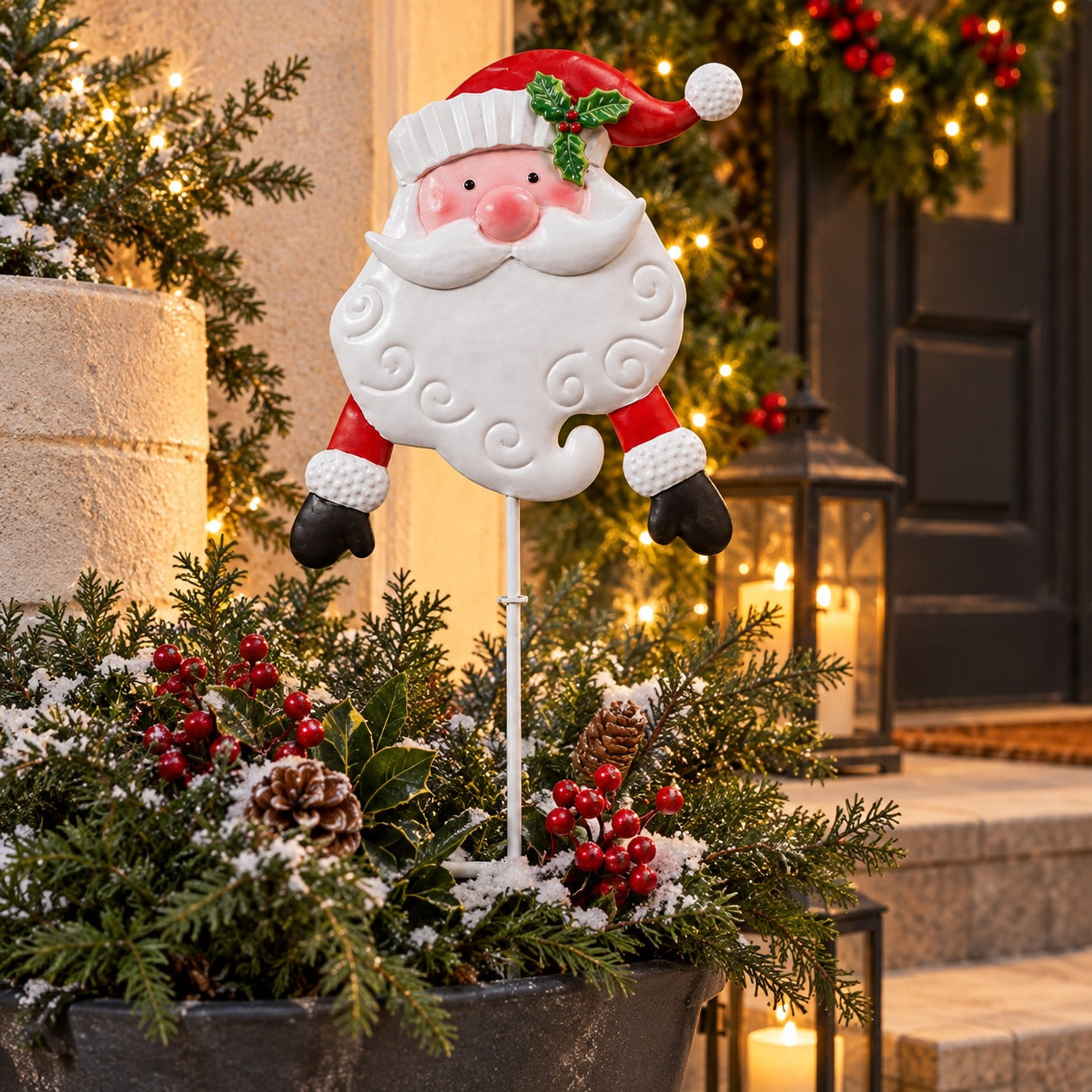 Christmas Santa Decorative Garden Stake
